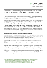Usikkerhed om udledninger kræver større bidrag fra land-bruget for at Danmark sikkert kan nå 2030-klimamålet